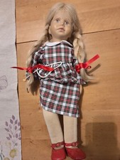 Puppe Karin Heller Stoff sehr guter Zustand 44cm groß