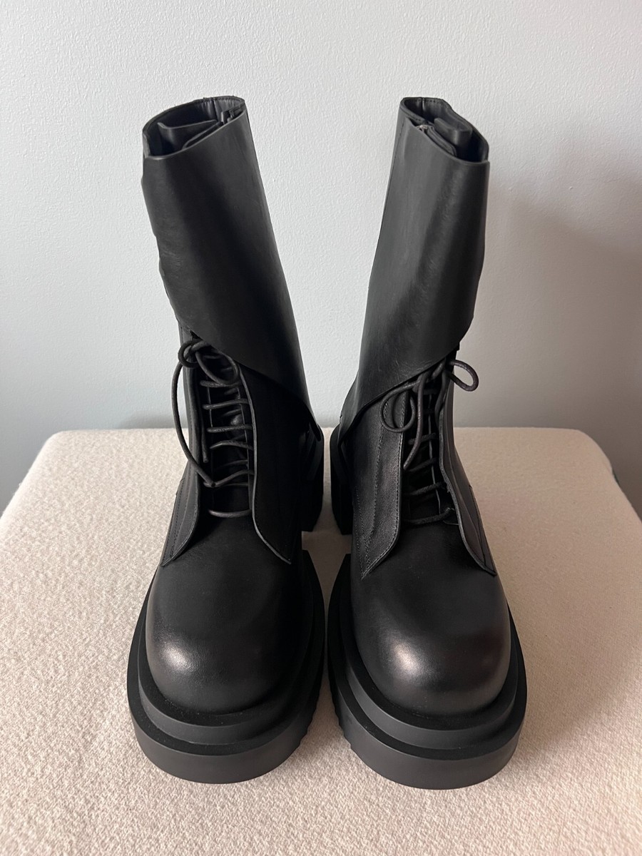 Rick Owens Field Bogun Boots - Size 41 - Black Leather - NEW Rick Owens Field Bogun Boots - Size 41 - Black Leather - NEW