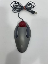 Logitech Trackman USB Red Marble Trackball Mouse T-BC21 TESTED