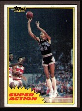 George Gervin.  San Antonio Spurs. 1981-82 Topps Basketball #106 Mid West