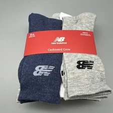 New Balance Mens Active Cushion  socks Arch support SZ L  8 Pack  Multi Color