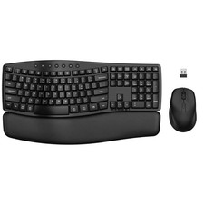 Ergonomic Wireless Keyboard Mouse Combo, Bluetooth/2.4G Dual-Mode Connection,...