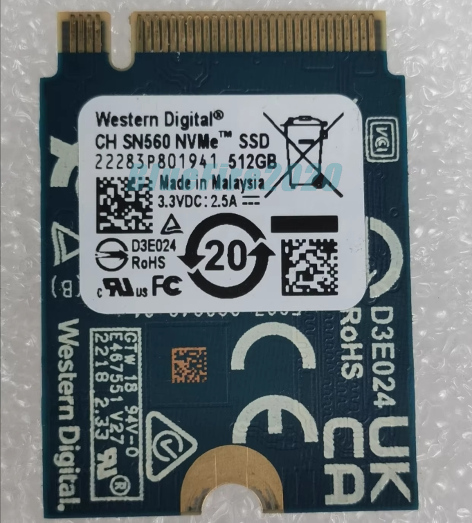 WD CH SN560 512GB M.2 2230 SSD NVMe PCIe 4 x 2 For Xbox Series X
