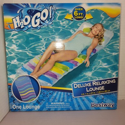 Bestway H2O Go! Inflatable Pool Float Lounge  Deluxe Relaxing Lounge 6  