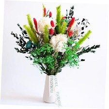 Dried Flower Bouquet No Vase  17'' Mini Mixed Floral Arrangement - Pampas,