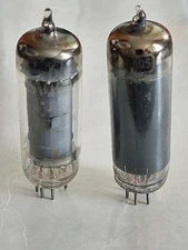 Pair of  6AQ5 Beam Power Amplifier Tubes Tested Free Shipping