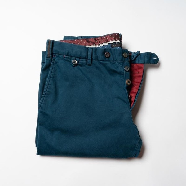 Men Brunello Cucinelli Trousers Navy Cotton 34 / L