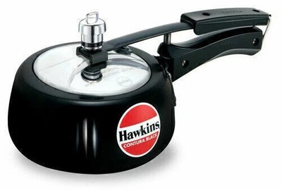 Hawkins Contura Black 1.5L Hard Anodised Pressure Cooker CB15   1 2 Persons