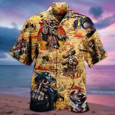 Pirate Journeys Displayed Hawaiian Shirt 3D Print Vibrant