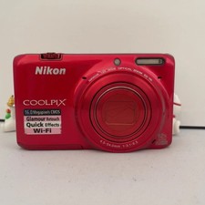 Nikon Coolpix S6500 Digital Camera 16MP 12X Optical Zoom Complete Tested Red