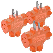 3-Pack 3 Way Plug Adapter, ETL Listed 3 Outlet Grounded Wall Outlet Splitter,