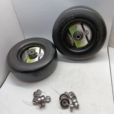 13X5.00-6 Flat-Free Lawn Mower Tire & Wheel Set of 2, Zero-Turn Mower Front Tire