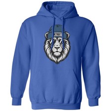Detroit Fans Inspired -Lion Beanie And Shades Design Unisex Hooded Sweatshirt