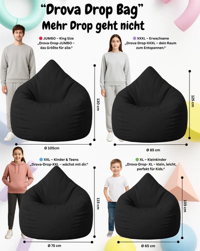 PatchHome Sitzsack XL- Jumbo Sitzkissen Bodenkissen Kinder und Erwachsene - Bild 4 von 203