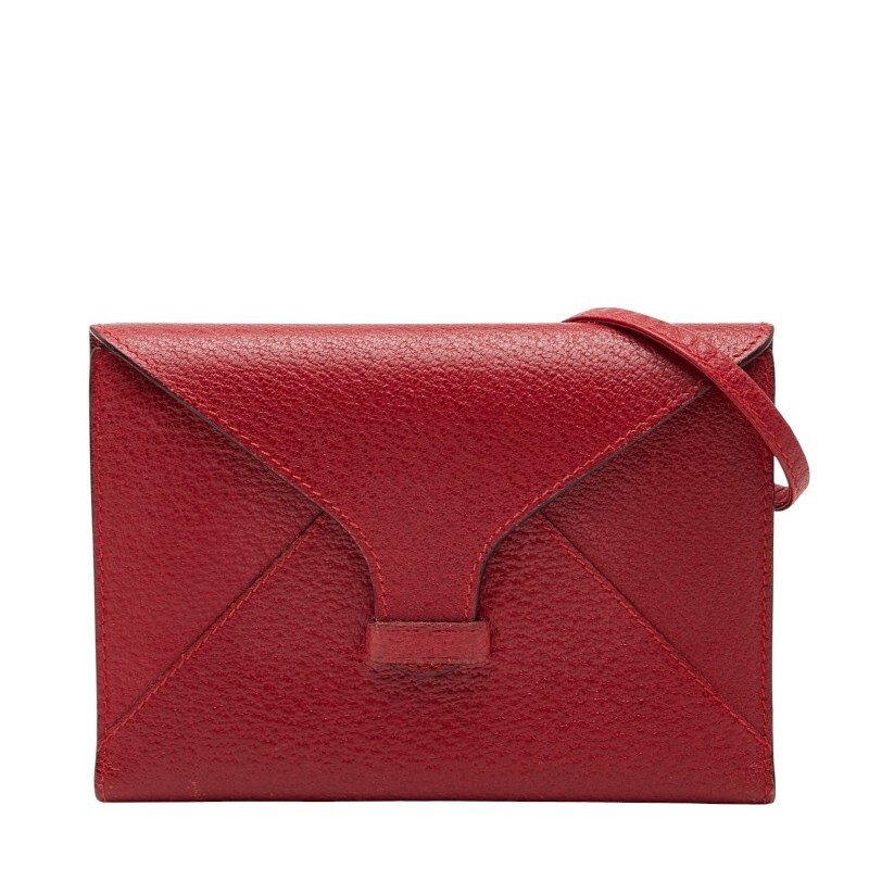 Gucci Crossbody Shoulder Wallet 030 281 0688 Red Leather For Women GUCCI Used Fr