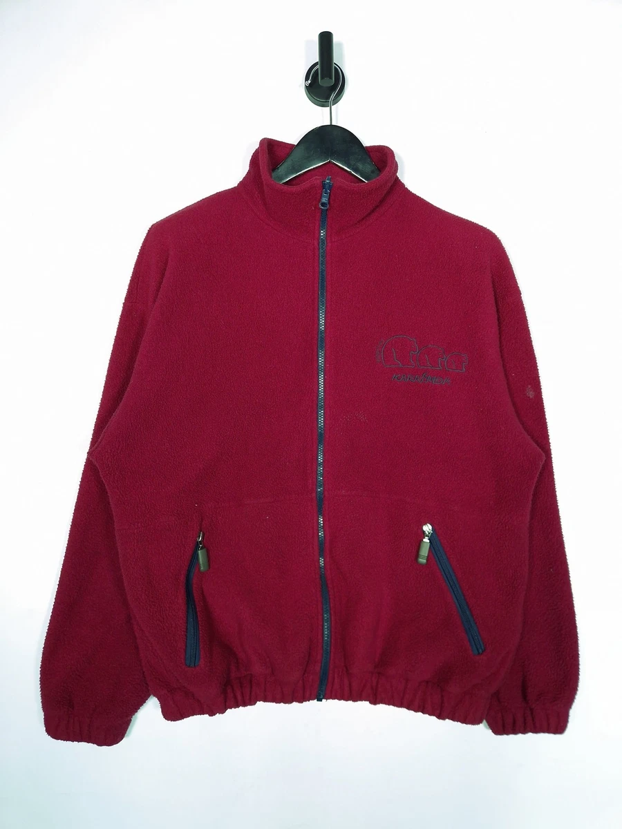Veste Polaire Vintage Karrimor Homme, Taille M, Bordeaux, Polartec, Full Zip