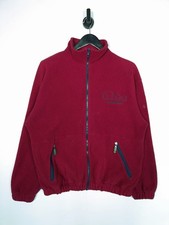 90's Karrimor Fleece Jacket Size Medium Mens Red Full Zip Outdoor Hiking Vintage
