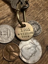 1961 Triumph TR4A Solid Brass Key Fob ‘61