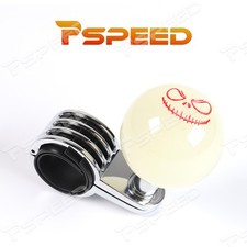 Ghost Smile Face Ball Clear Steering Wheel Suicide Spinner Power Handle Knob