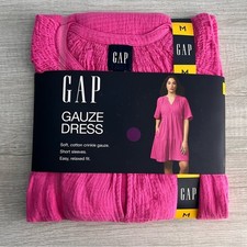 GAP Women’s Gauze Dress Pink Size Medium