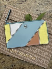 New Tory Burch Blake Zip Cardholder In Multi