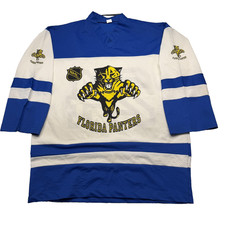 Vintage Florida Panthers Jersey Mens Large White NHL Hockey Sweden Svehla 90s