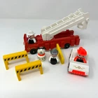 Vintage Fisher Price Little People | Fire Truck  & Accessories | #928
