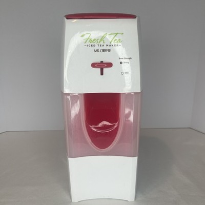 Mr Coffee Fresh Iced Tea Maker 3 Quart Red Adjustable Strength TM75RS NO PITCHER