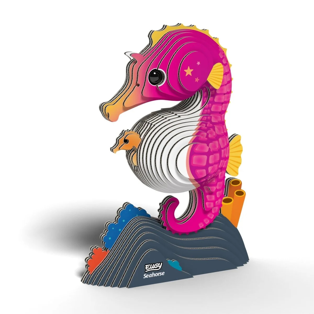 EUGY Seahorse No.141 3D Model Craft Kit - Image 3