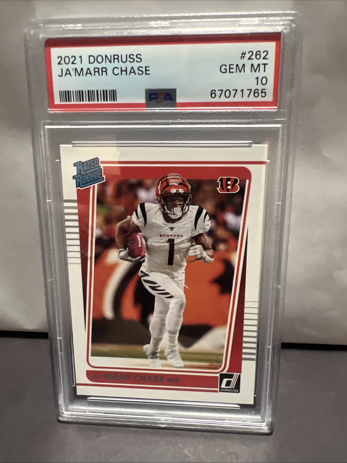 2021 Donruss Ja'Marr Chase #262 PSA GEM MT 10 RC!