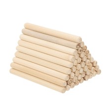 60pcs 8 x 100mm Wood Dowel Pins Fluted Wooden Dowel Pin Straight Groove Rods