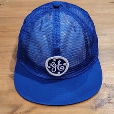 Vintage GE General Electric Trucker Full Mesh Hat Snapback 80s 90s Made USA Patc