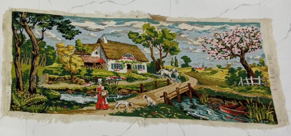 Needlepoint Tapestry Canvas Home Mountain Forest | Bridge| Flamingos 10 Counts. - Image 4 of 4