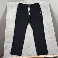 FIGS Technical Collection Scrub Pants Black XL Tall Cargo Straight Leg