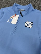 Jordan Nike UNC North Carolina Tar Heels Men s Large 1/4 Zip Sweater Sweatshirt