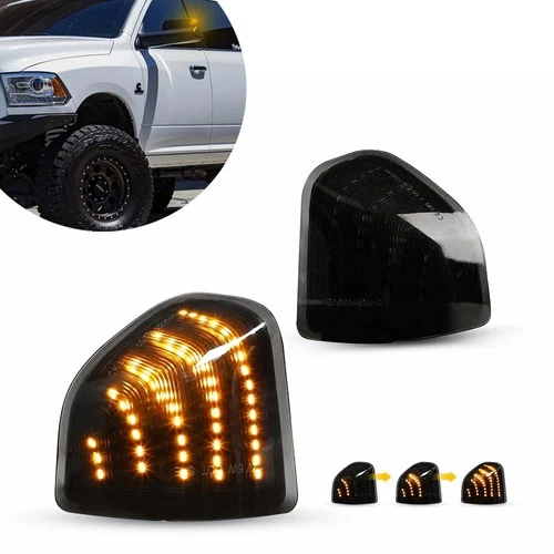 2X Dynamic LED Amber Side Mirror Signal Turn Light For 2010-2018 DODGE RAM 3500