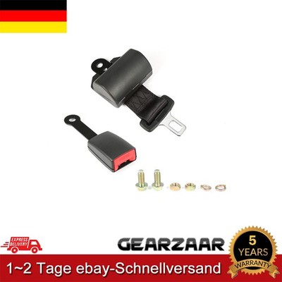 2-Punkt Sicherheitsgurt Beckengurt 130cm Schwarz E4 Anschnallgurt Mit Schrauben