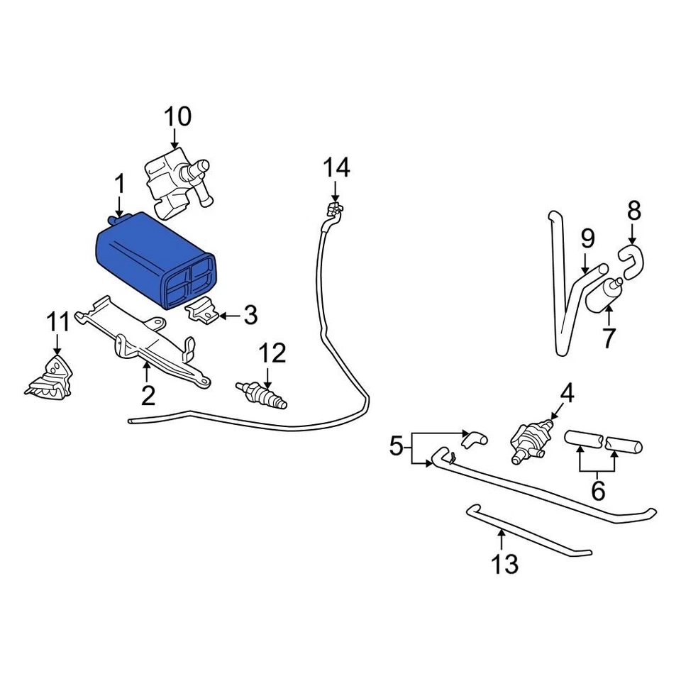 For Volvo S60 2001-2004 Volvo 30684417 Vapor Canister Foto 4 de 4