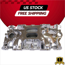 Sbc Intake Manifold Performer Dual Plane For Small Block Chevy 55-86 Chrome Sbc Intake Manifold Performer Dual Plane For Small Block Chevy 55-86 Chrome