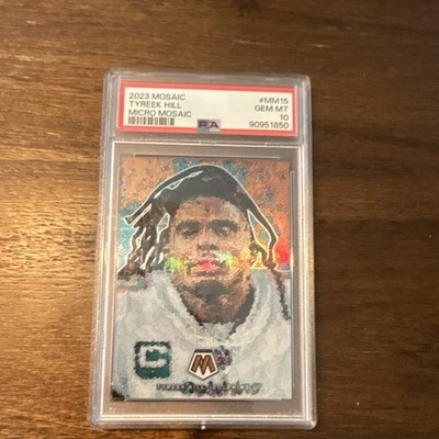 2023 Panini Mosaic Tyreek Hill Miami Dolphins Micro Mosaic MM-15 PSA 10