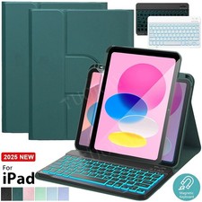 360° Hülle für iPad 7/8/9/10/11th Air 6 5 4 Pro 11'' Beleuchtete Tastatur Maus