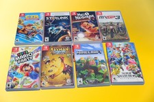 Nintendo Switch Lot of 8 EMPTY Cases w/ Artwork - Minecraft Mario Rayman CTR