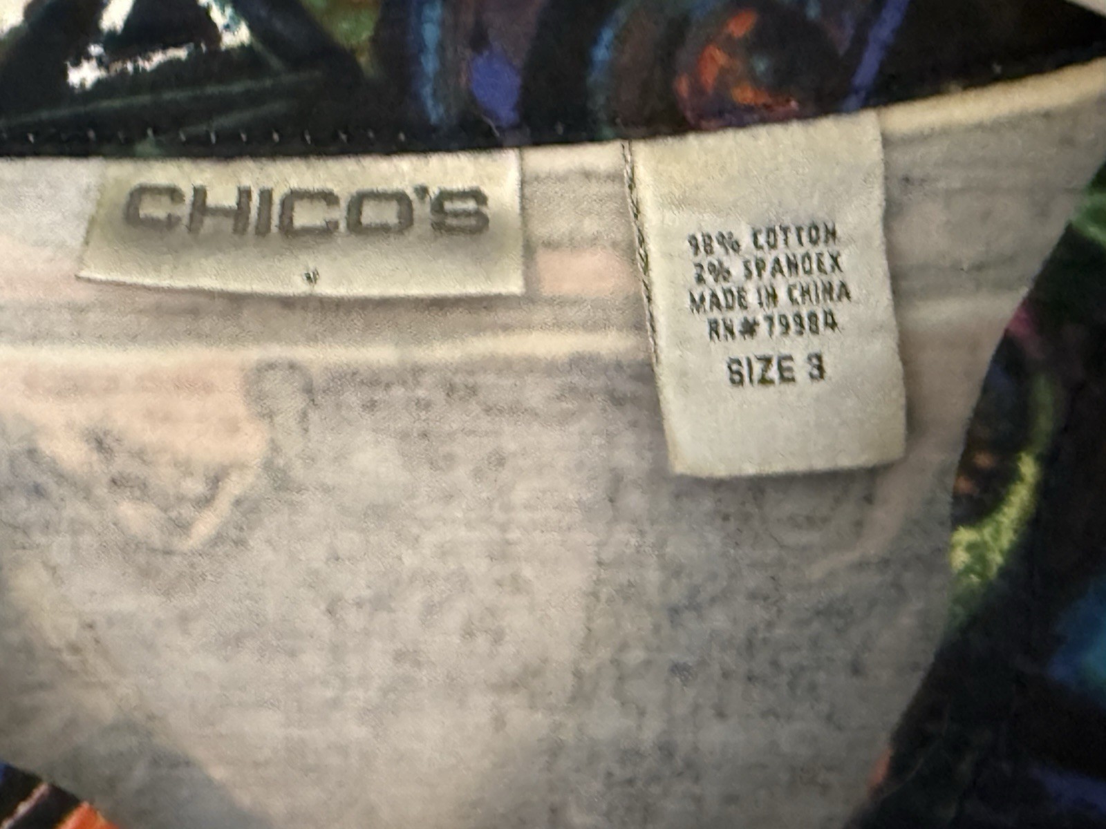 Chico's Blazer Jacket Button Front Multicolor  Ab… - image 3