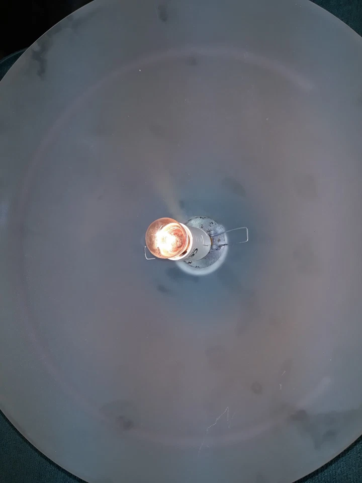 Fluorit Lampe Steinlampe mit Glas in weiß Edelsteinlampe - Bild 4 von 4