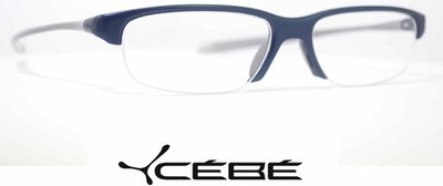 CEBE Brille 0854 0062 135 52.5 16 Silber Grau Blau Alpin Sport Halbrand Flexibel
