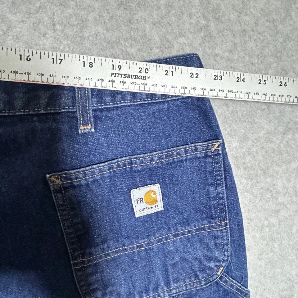 Carhartt FR Flame Resistant Denim Carpenter Shorts NFPA 2112 Men's Size 48 Blue - Image 4 of 4