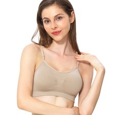 Coobie Wholesale Seamless Scoopneck Cami Bra, Wireless Padded Bralette