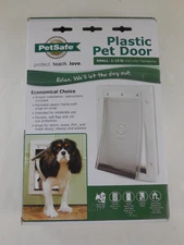 PetSafe Premium Plastic Pet Door White, Small PPA00-10958 Never Rust, Paintable