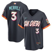 San Diego Padres Jackson Merrill #3 Nike 2026 City Connect MLB Stadium Jersey