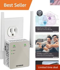 WiFi Range Extender EX6120 - Add up to 1,500 sq. ft., 25 Devices - AC1200 Dua...